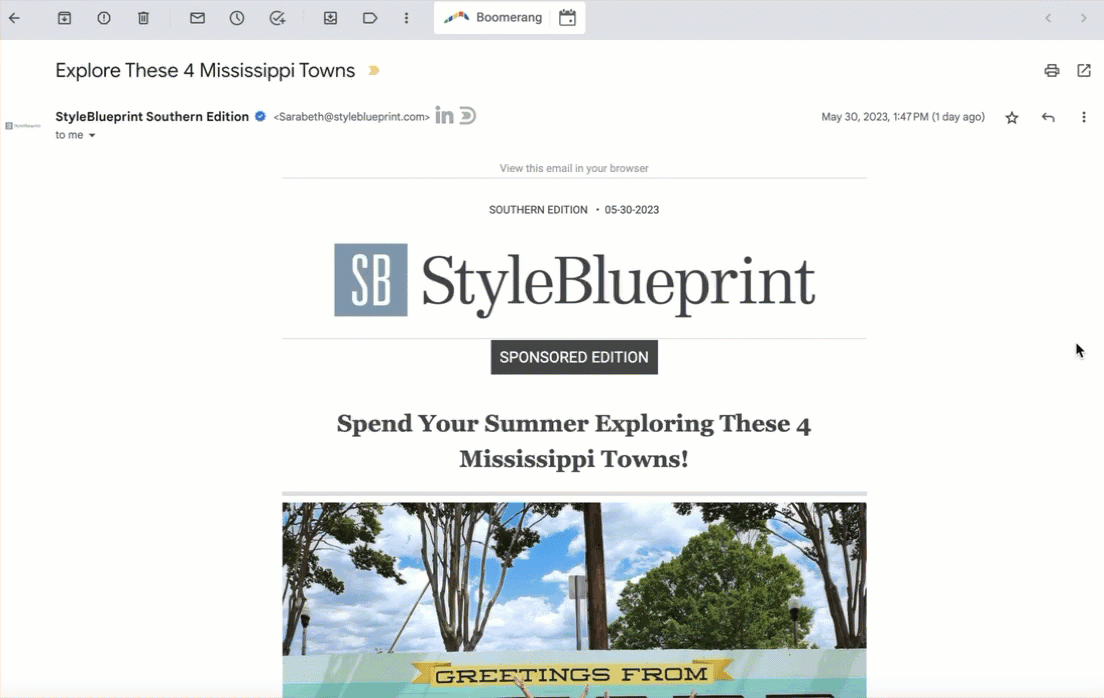 StyleBlueprint Sponsored Email